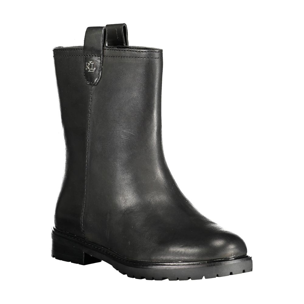 Ralph Lauren Black Polyester Ankle Boots