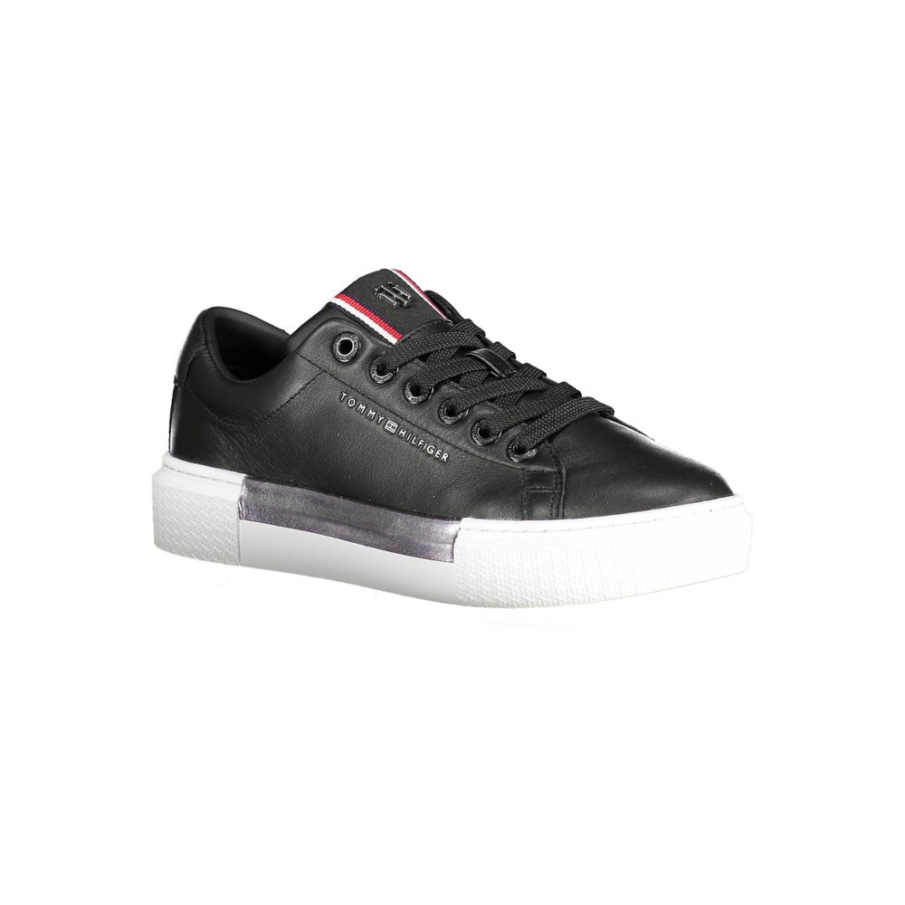 Tommy Hilfiger Black Cotton Sneakers