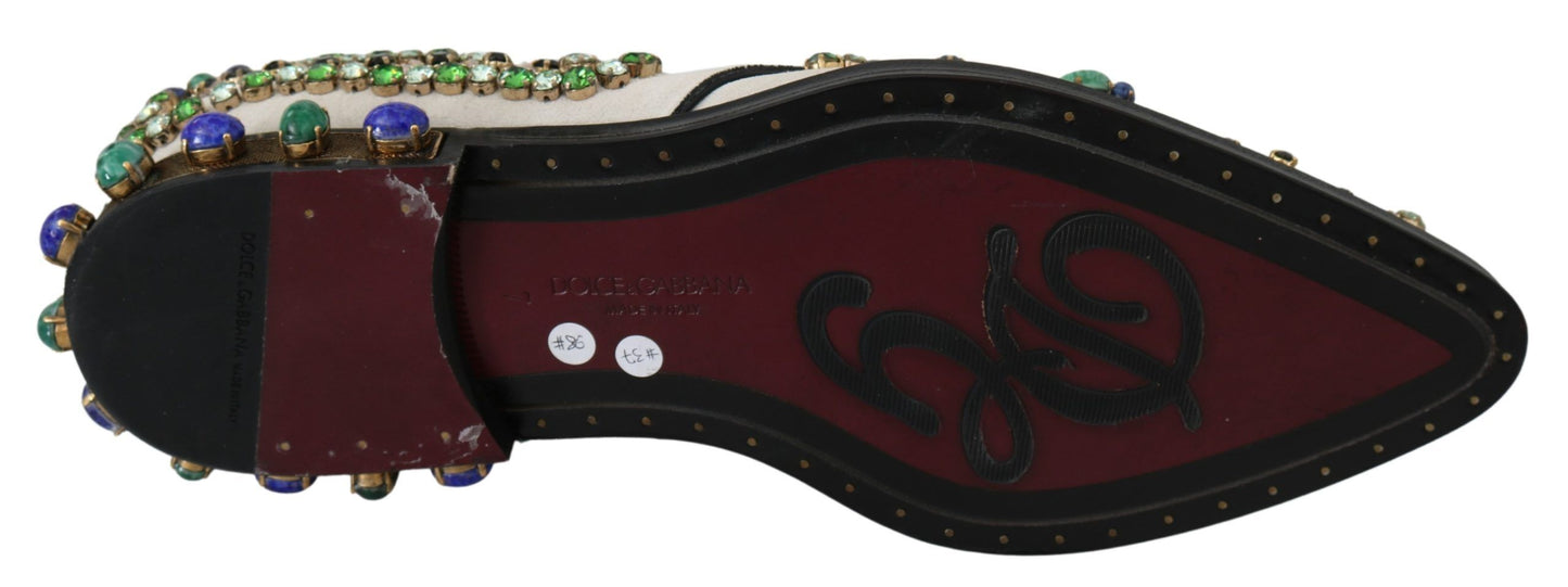 Dolce & Gabbana Weiße Wildleder Kristall Kleid Broque Schuhe