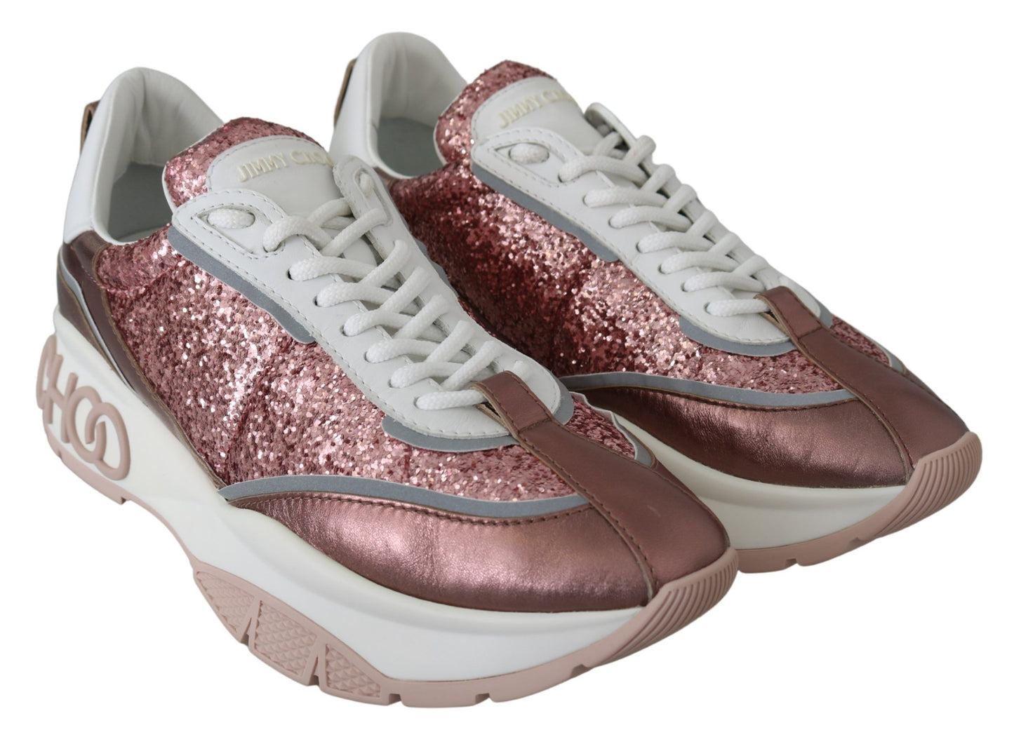 Jimmy Choo Cotton Candy Glitter Sneakers Euphoria