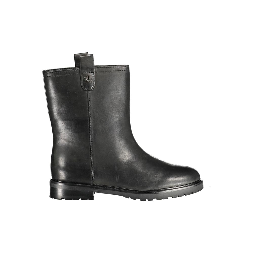 Ralph Lauren Black Polyester Ankle Boots