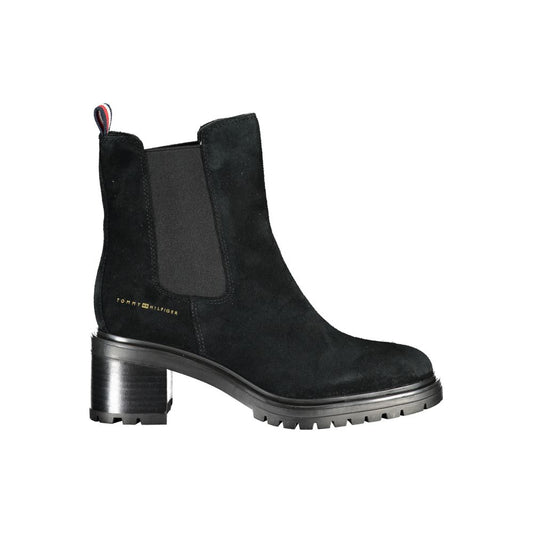 Tommy Hilfiger Schwarzes Leder Damen Stiefel