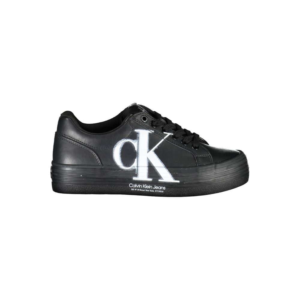 Baskets Calvin Klein en cuir noir pour femmes