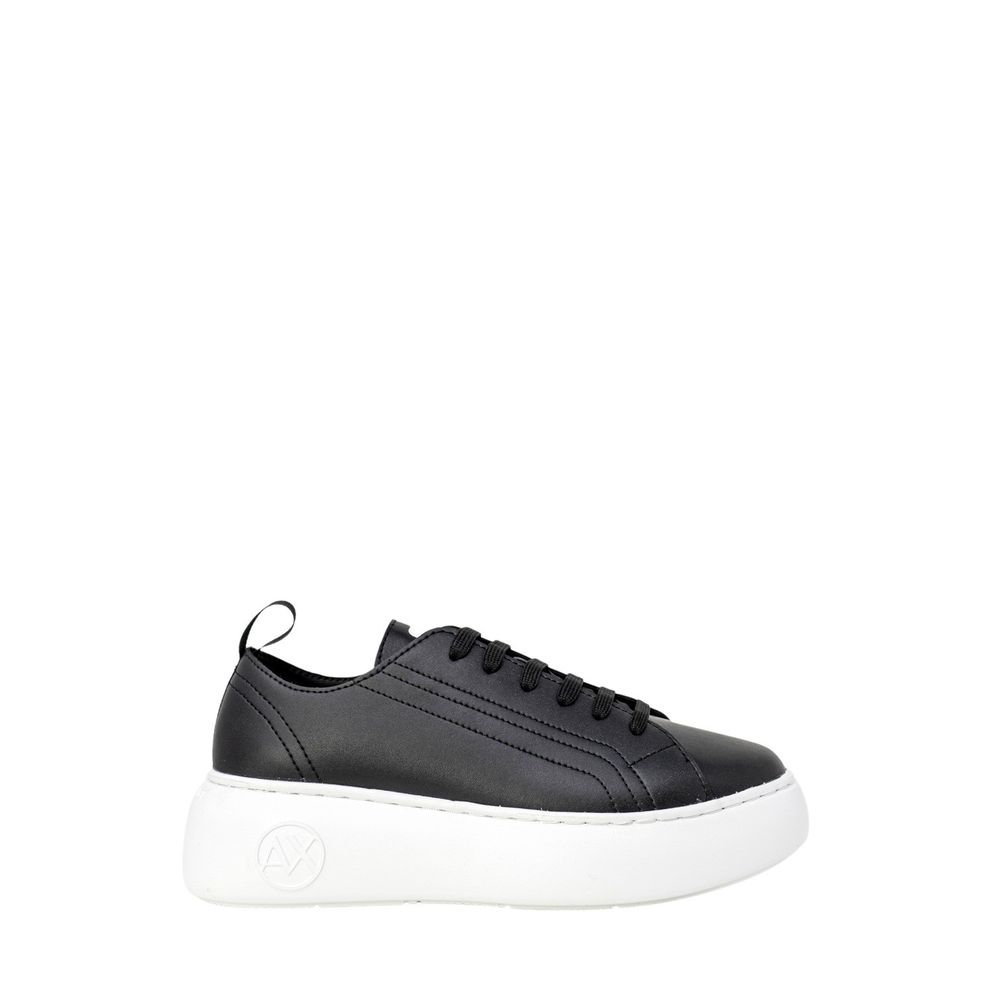Armani Exchange Schwarze Sneakers aus Kunstleder