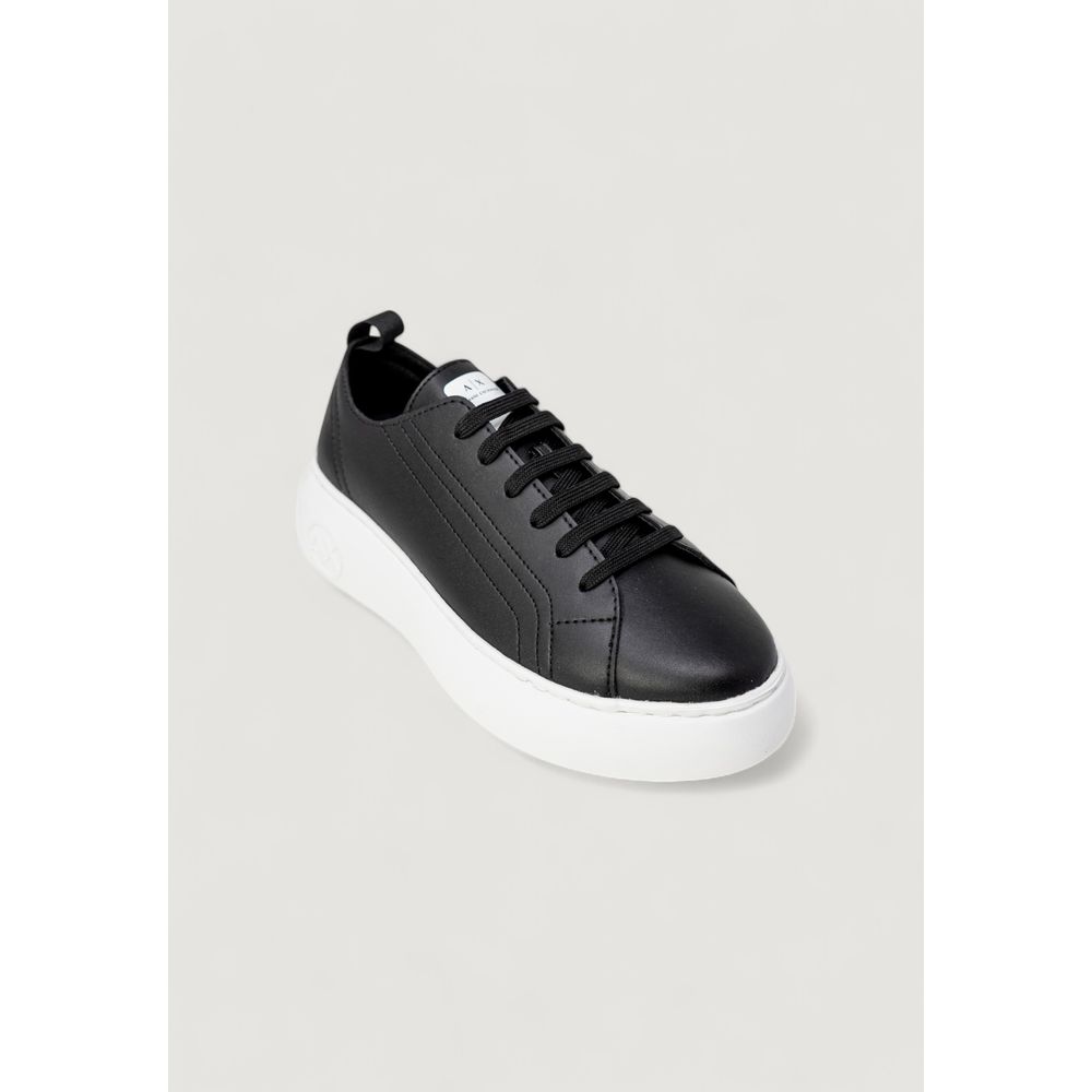 Armani Exchange Schwarze Sneakers aus Kunstleder