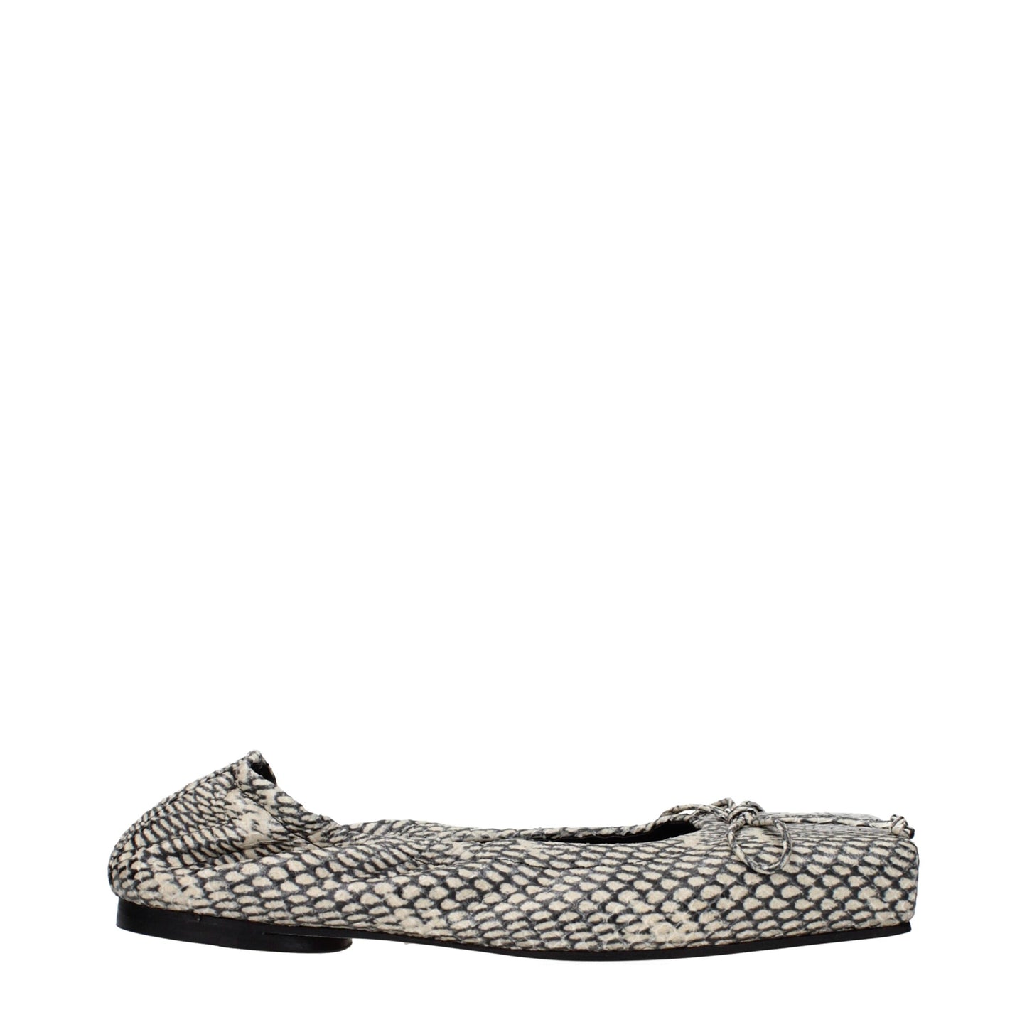 Jacquemus Beigefarbene Leder-Ballett-Flats