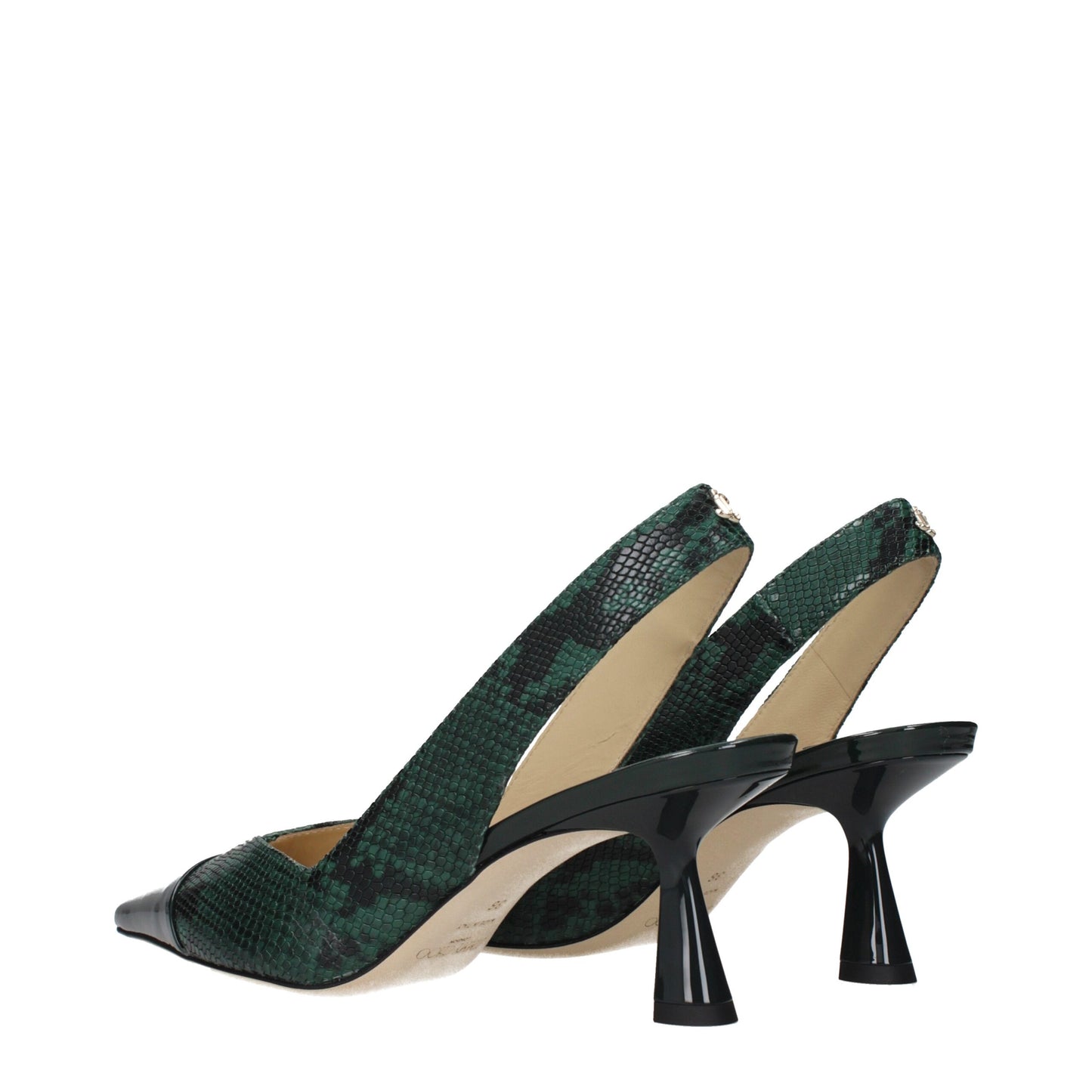 Jimmy Choo Grüne Lederpumps