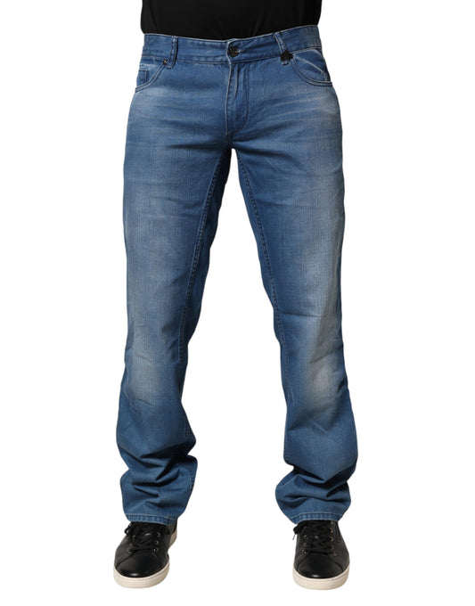 Verri Blau gewaschene Baumwoll-Jeans mit Regular Fit für Herren