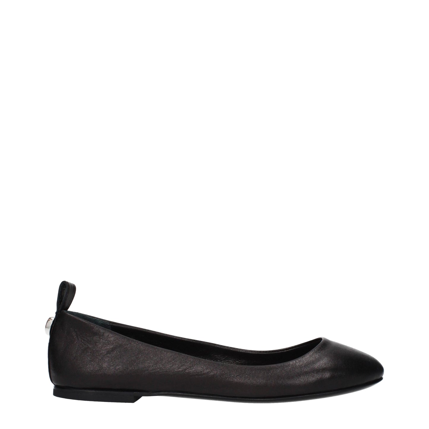 The Attico Schwarze Leder-Ballerinas
