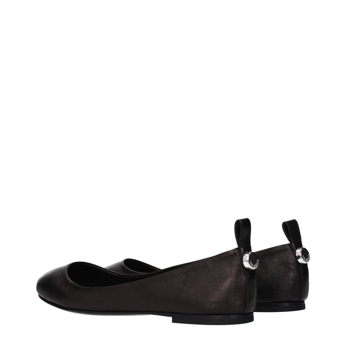 The Attico Schwarze Leder-Ballerinas